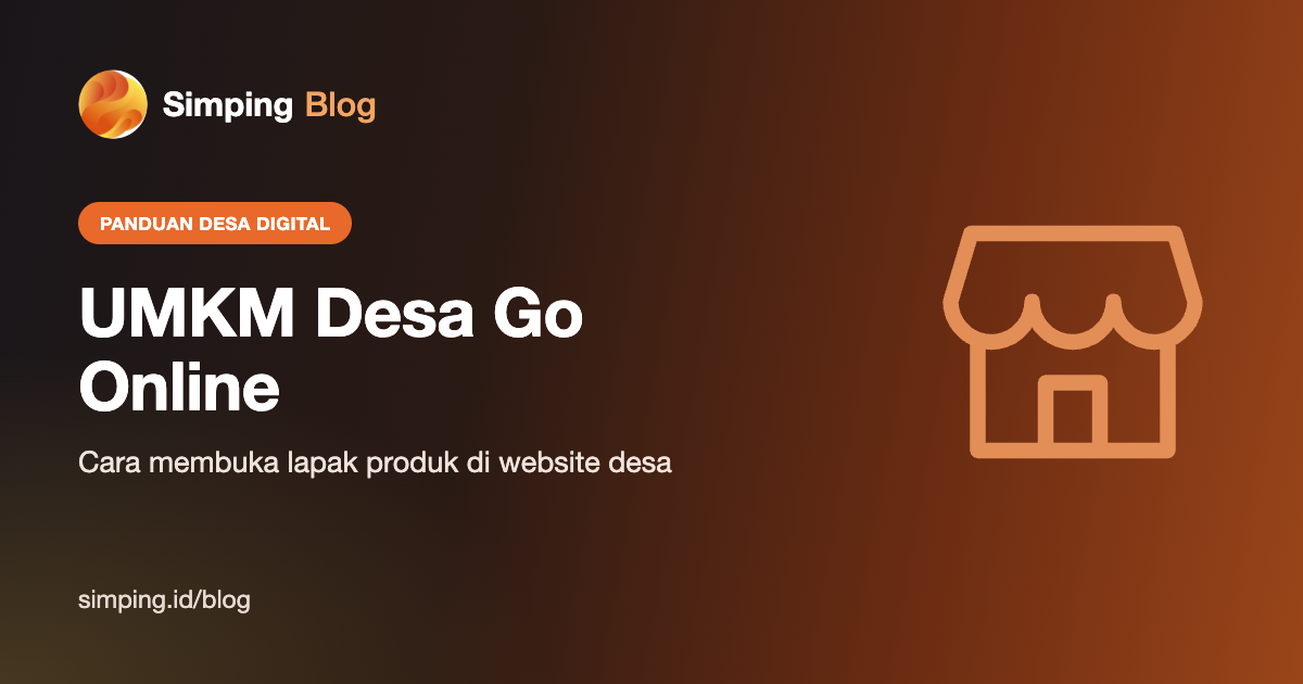 Sampul artikel Simping Blog tentang lapak UMKM desa di website desa