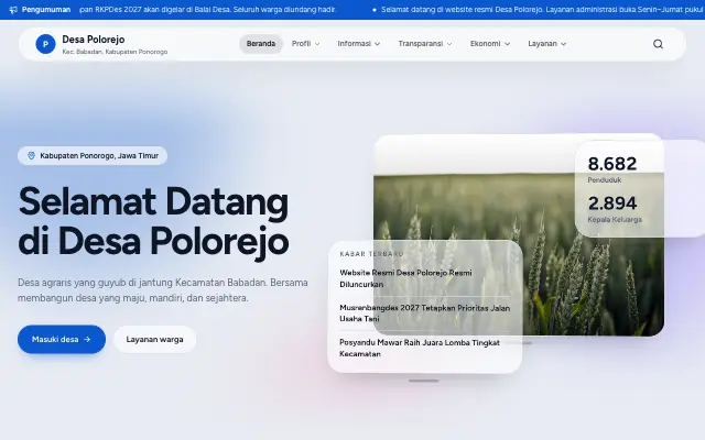 Tampilan tema Spasial
